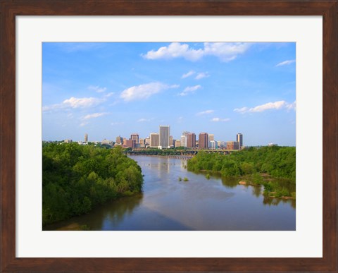 Framed Skyline of Richmond, VA Print