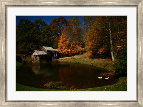 Framed Old Mill On Blue Ridge Parkway Print