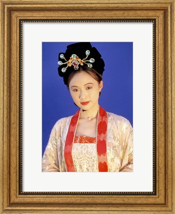 Framed Chinese Woman in Tang Dynasty Dress, China Print