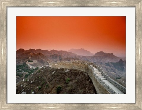 Framed Great Wall of China, Jinshanling, China Print