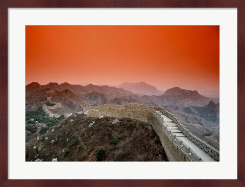 Framed Great Wall of China, Jinshanling, China Print