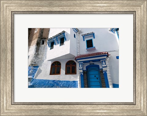 Framed Chefchaouen, Tangeri-Tetouan, Rif Mountains, Morocco Print