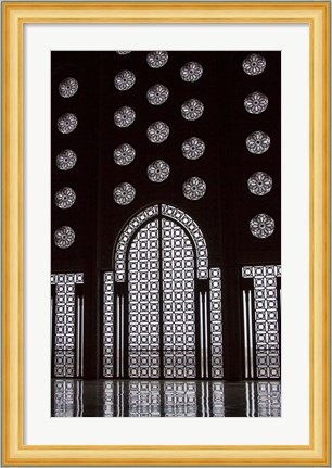 Framed Archway in Al-Hassan II mosque, Casablanca, Morocco Print