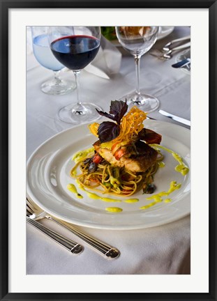 Framed Cuisine, Fregate Island Resort, Seychelles Print