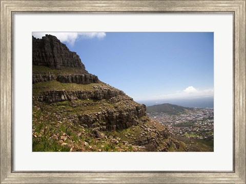 Framed Cape Town, South Africa. Hiking up to Table Mountain. Print