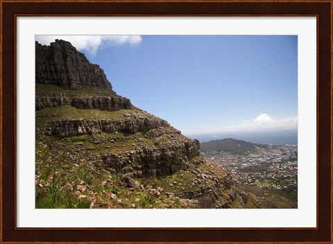 Framed Cape Town, South Africa. Hiking up to Table Mountain. Print