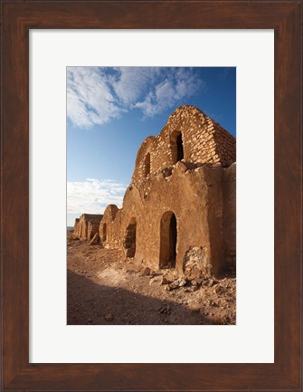 Framed Abandoned ksar building, Ksar Ouled Debbab, Debbab, Tunisia Print