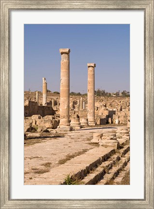 Framed Ancient Architecture, Sabratha Roman site, Libya Print