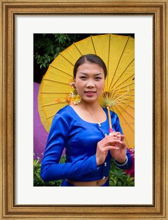 Framed China, Yunnan, Young Dai Portrait Print