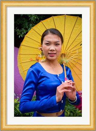 Framed China, Yunnan, Young Dai Portrait Print