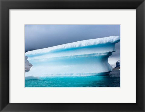 Framed Antarctica, Pleneau Island, Icebergs Print