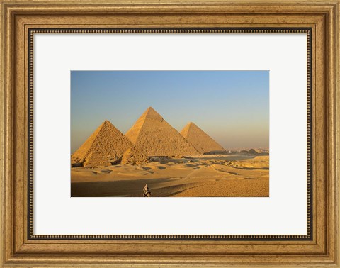 Framed Giza Pyramid, Giza Plateau, Old Kingdom, Egypt Print