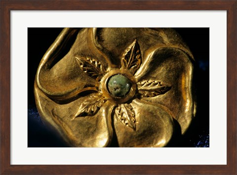 Framed Gold Artifact from Tillya Tepe, Elements of  Greek, Indian, Asian culture Print