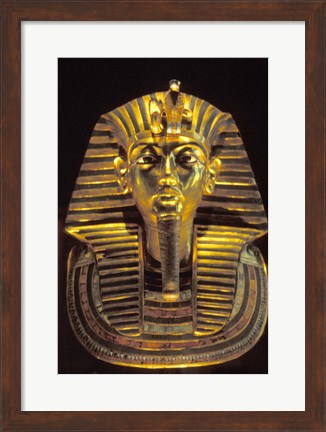 Framed Gold Death Mask, Cairo, Egypt Print
