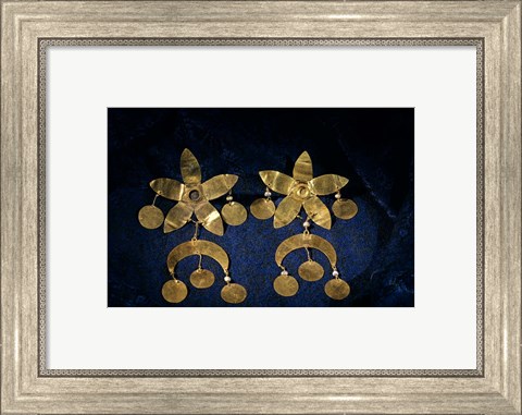 Framed Gold Artifacts From Tillya Tepe Find, Six Tombs of Bactrian Nomads Print