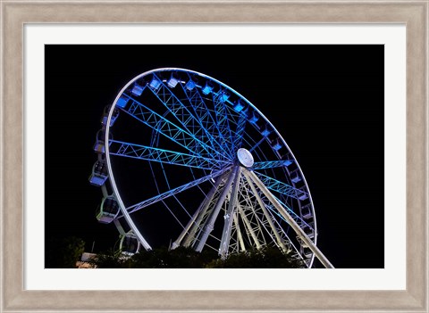 Framed Cape Wheel, Victoria and Alfred Waterfront, Cape Town, South Africa. Print