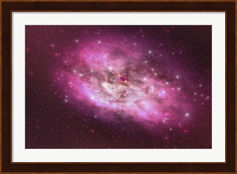 Framed huge nebula contains millions of stars and planets Print