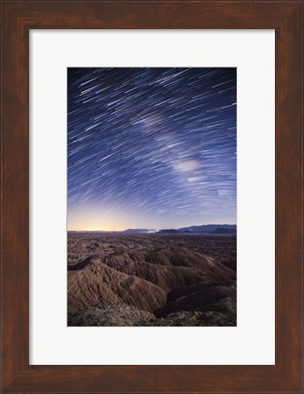 Framed Milky Way above the Borrego Badlands, California Print