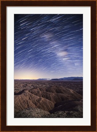 Framed Milky Way above the Borrego Badlands, California Print