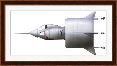 Framed Artist&#39;s concept of the experimental VTOL aircraft Print