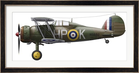 Framed Gloster Gladiator Mk II Print