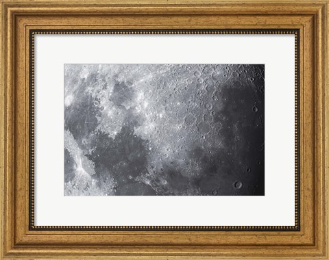 Framed Close up view of the Moon Print