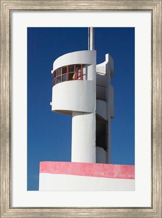 Framed MOROCCO, CASABLANCA, AIN DIAB Beach, Lifeguard Tower Print