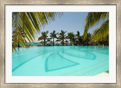 Framed Mauritius, Le Morne. Paradis Hotel and Golf Club Print