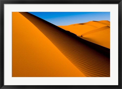 Framed Desert Dunes of the Erg Murzuq, Libya Print