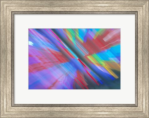 Framed Multi Colored Neon Lighting with Nightzoom Print