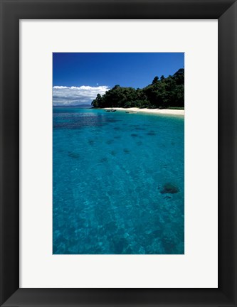 Framed Nosy Tanikely Surrounded by Deep Blue Ocean, Madagascar Print