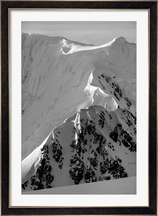 Framed Mountain peaks along Neumayer Channel, Anvers Island, Antarctica. Print