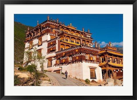 Framed Sangpi Luobuling Si Monastery, Sichuan, China Print