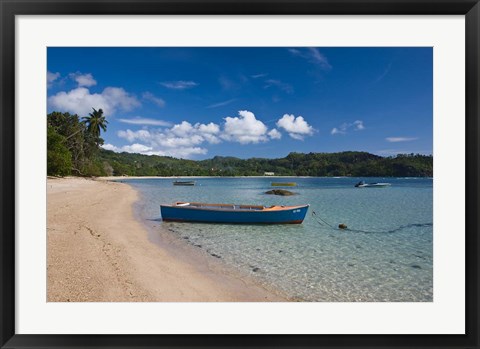 Framed Seychelles, Mahe Island, Anse Boileau, beachfront Print