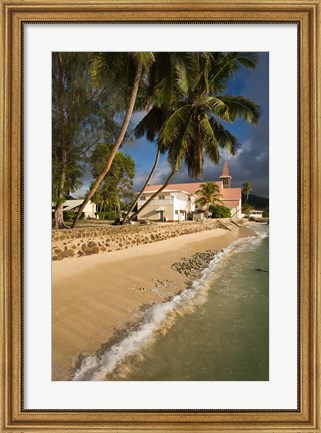 Framed Seychelles, Mahe Island, Anse Royale, Town Church Print