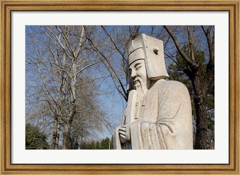 Framed Statue, Changling Sacred Was, Beijing, China Print