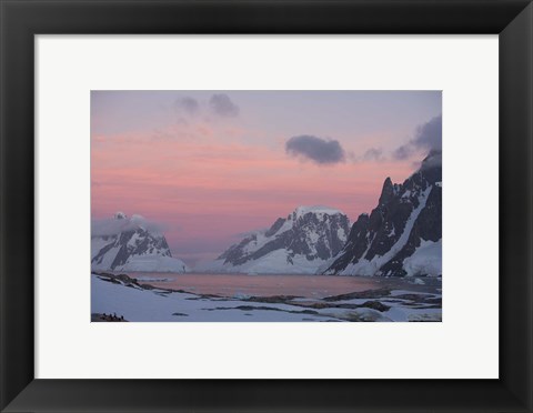 Framed Sunset Light on Lemaire Channel, Antarctic Peninsula Print