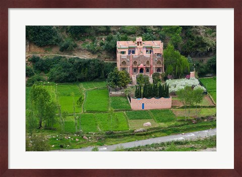 Framed Village of Aghbalou, Ourika Valley, Marrakech, Morocco Print