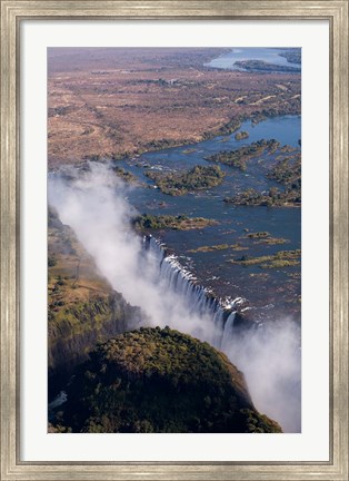 Framed Victoria Falls, Zambesi River, Zambia Print