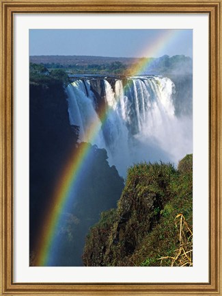 Framed Waterfalls, Victoria Falls, Zimbabwe, Africa Print