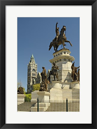Framed Washington Monument Richmond Virginia Print