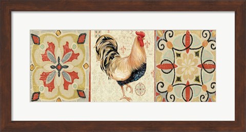 Framed Bohemian Rooster Panel II Print