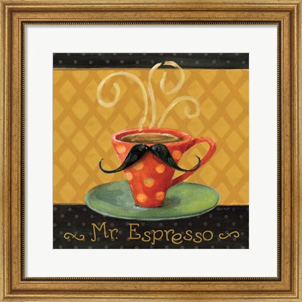 Framed Cafe Moustache III Square Print