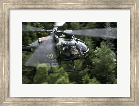 Framed MBB Bo 105 helicopter of the Swedish Air Force Print