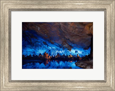Framed China, Guilin, Reed Flute Cave natural formations Print