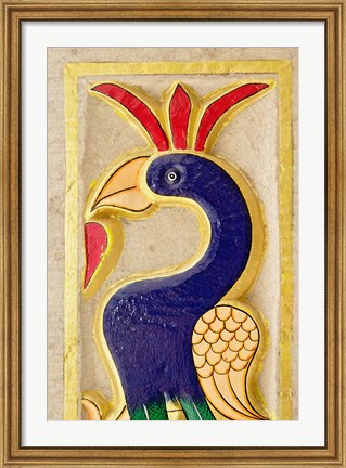 Framed Ornate decoration, Raj Palace Hotel, Jaipur, India Print