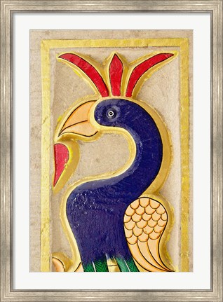 Framed Ornate decoration, Raj Palace Hotel, Jaipur, India Print