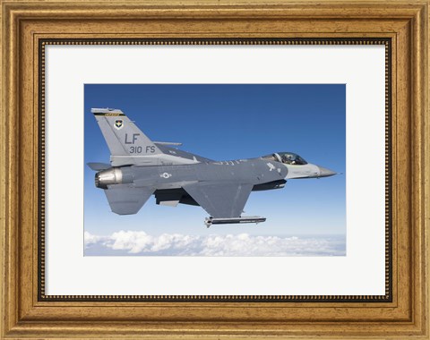 Framed F-16C Fighting Falcon during a sortie over Arizona Print