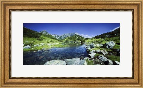 Framed Ribno Banderishko River in Pirin National Park, Bulgaria Print