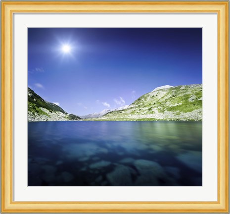 Framed Okoto Lake in the Pirin Mountains, Pirin National Park, Bulgaria Print
